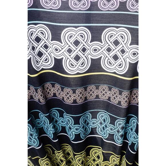 Diane von Furstenburg Black and Celtic Printed Wrap Dress - Picture 4 of 4